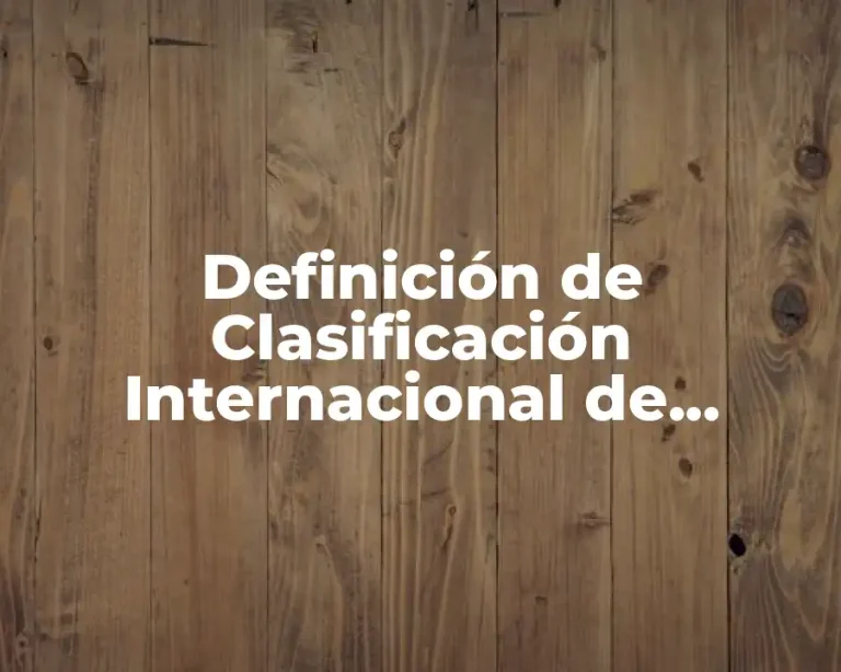Definición de Clasificación Internacional de Minusvalía