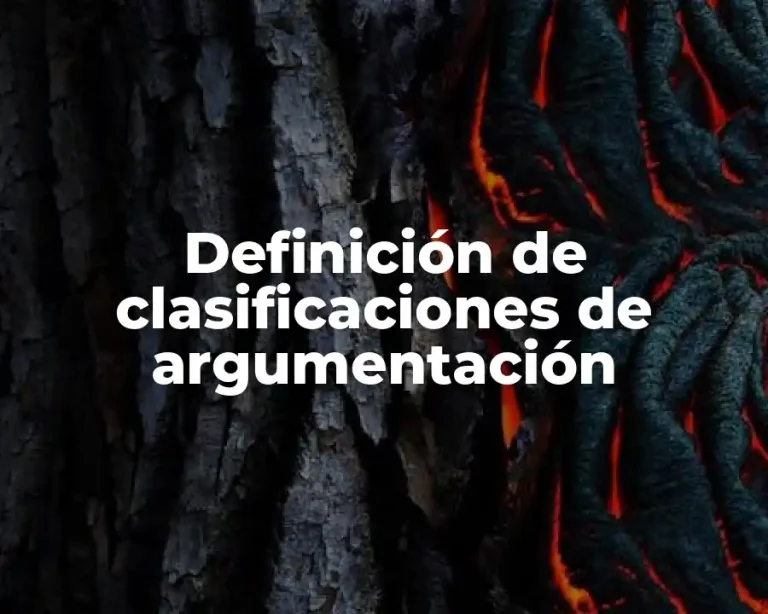 Definición de clasificaciones de argumentación