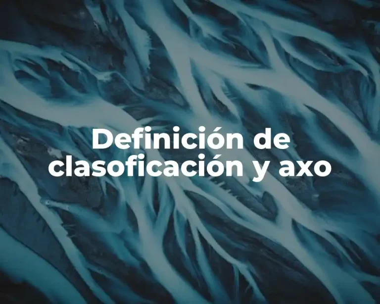 Definición de clasoficación y axo