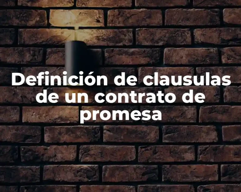 Definición de clausulas de un contrato de promesa