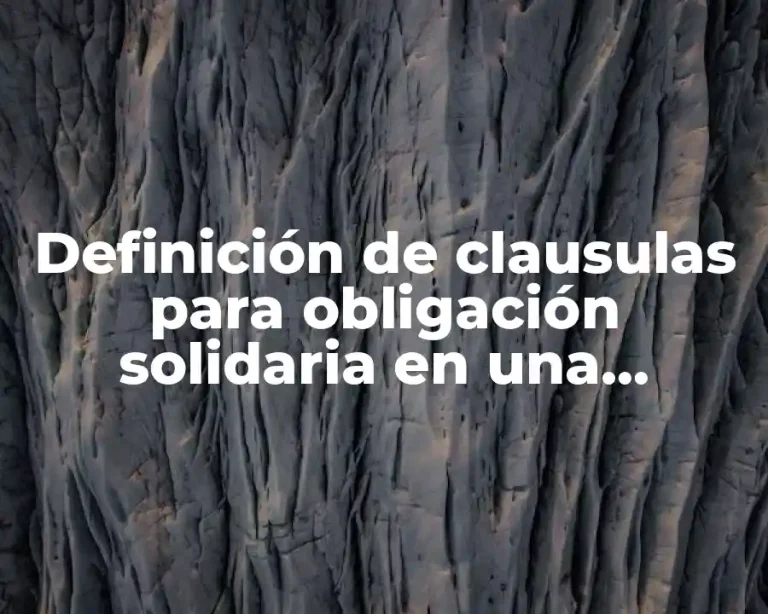 Definición de clausulas para obligación solidaria en una compraventa