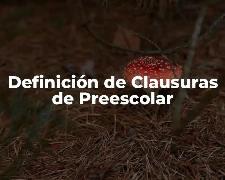 Definición de Clausuras de Preescolar
