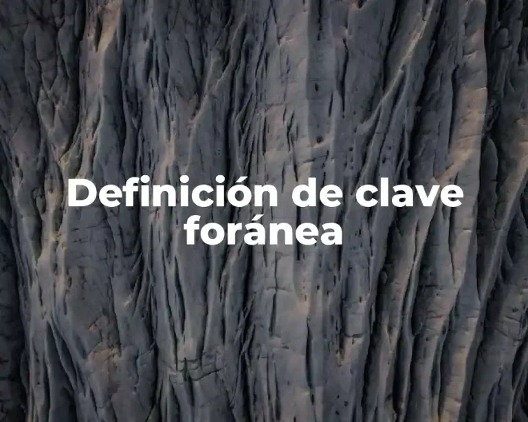 Definición de clave foránea
