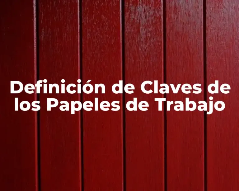 Definición de Claves de los Papeles de Trabajo