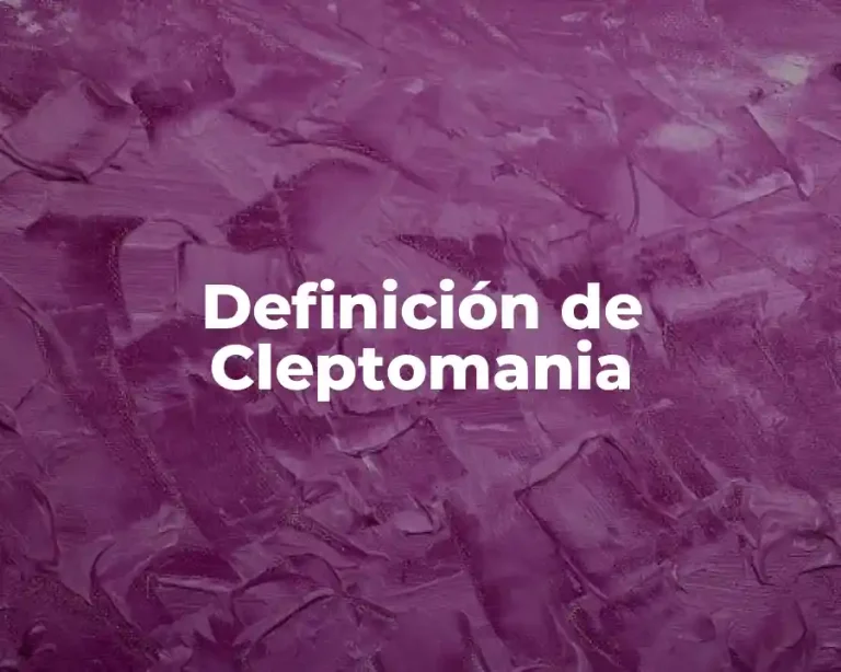 Definición de Cleptomania