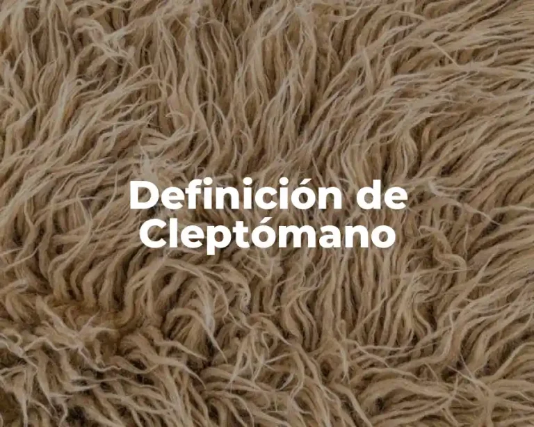 Definición de Cleptómano