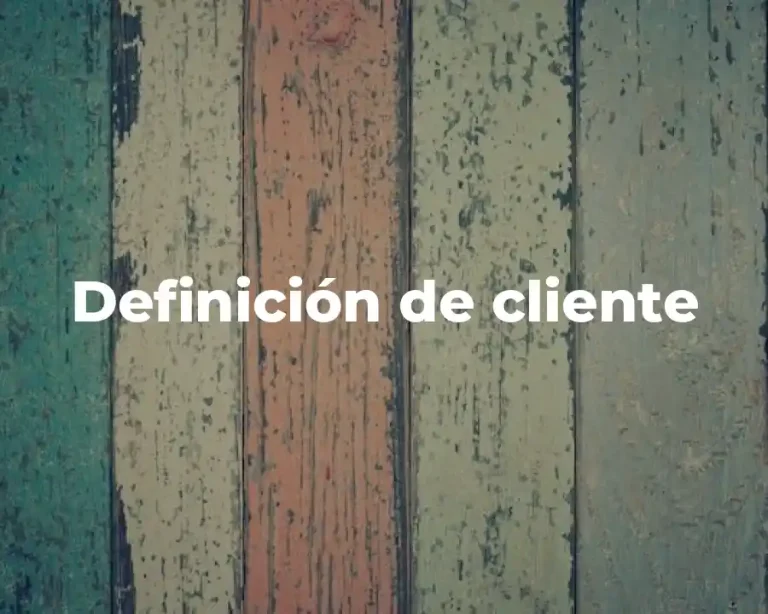 Definición de cliente