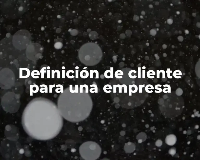 Definición de cliente para una empresa