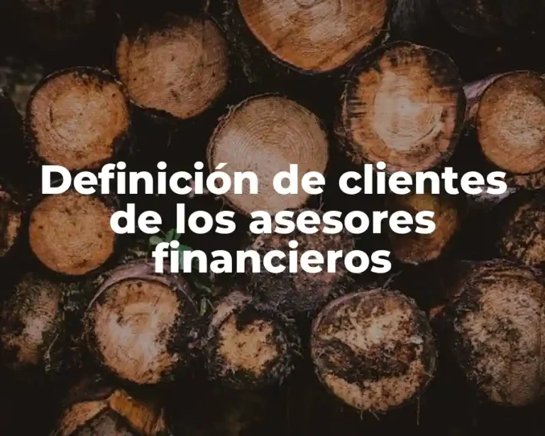Definición de clientes de los asesores financieros