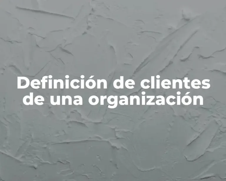 Definición de clientes de una organización