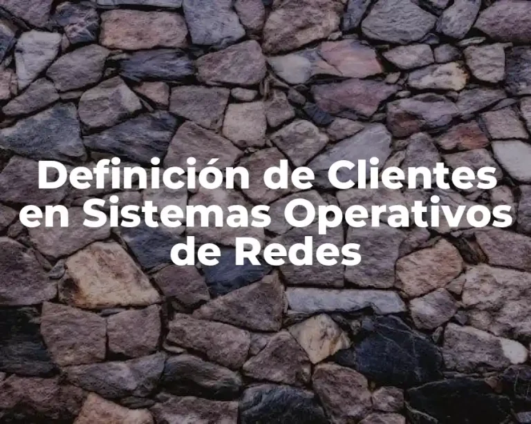 Definición de Clientes en Sistemas Operativos de Redes
