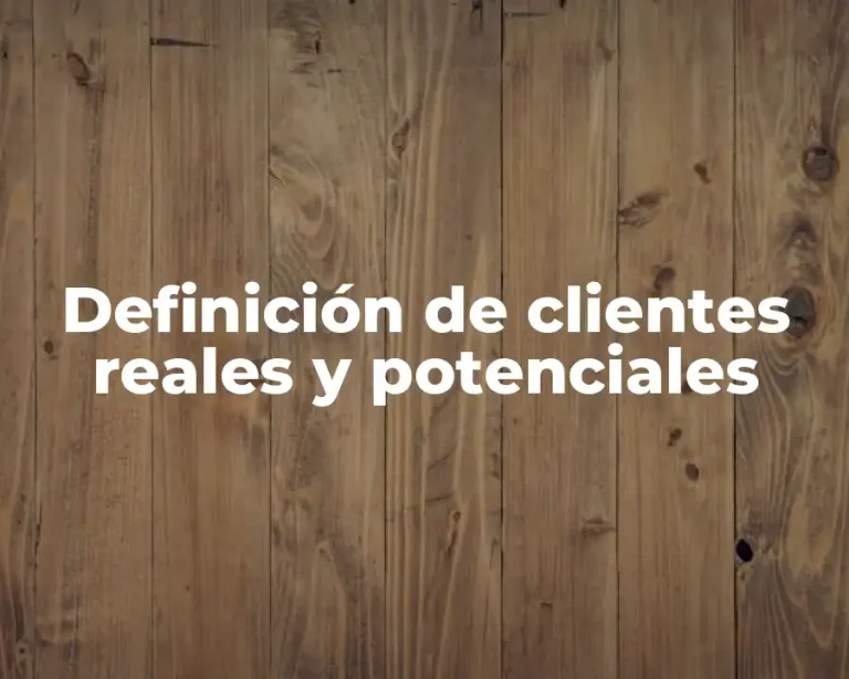 Definición de clientes reales y potenciales