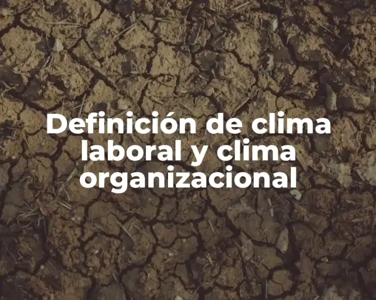 Definición de clima laboral y clima organizacional