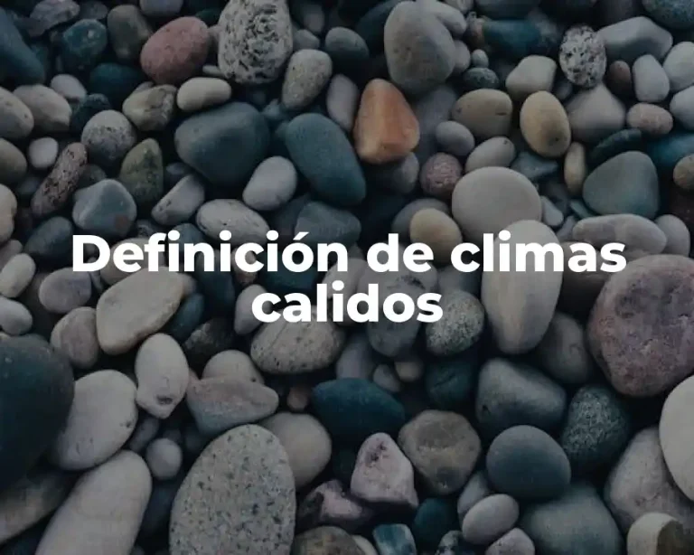 Definición de climas calidos