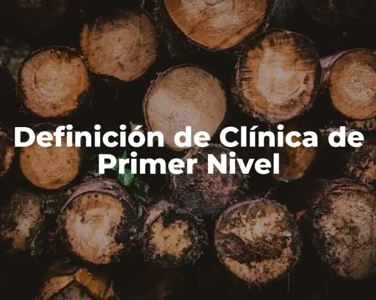 Definición de Clínica de Primer Nivel