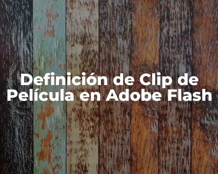 Definición de Clip de Película en Adobe Flash