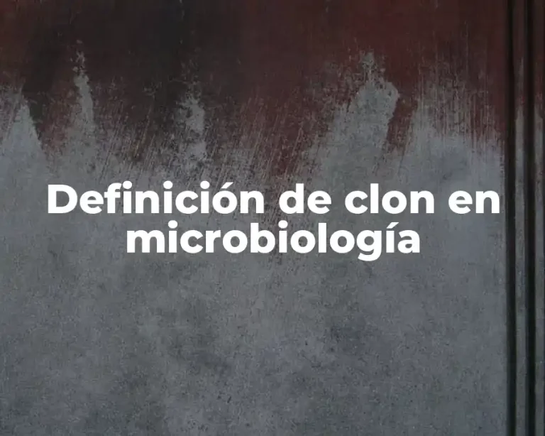 Definición de clon en microbiología