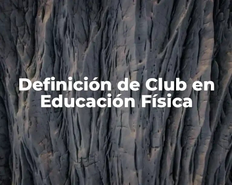 Definición de Club en Educación Física
