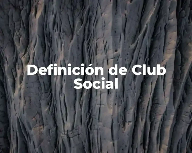 Definición de Club Social