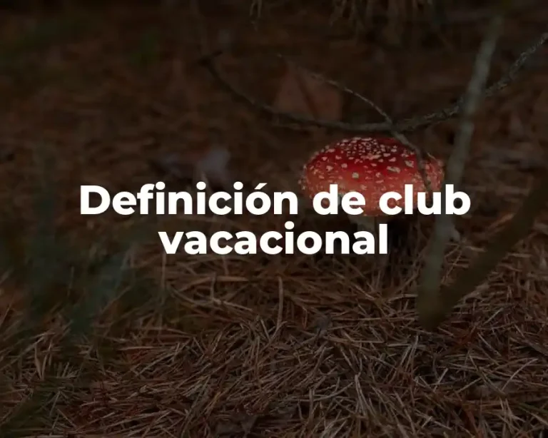 Definición de club vacacional