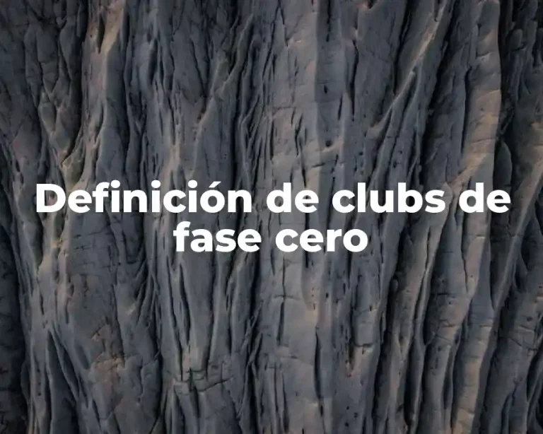 Definición de clubs de fase cero