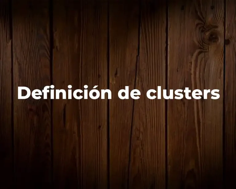 Definición de clusters