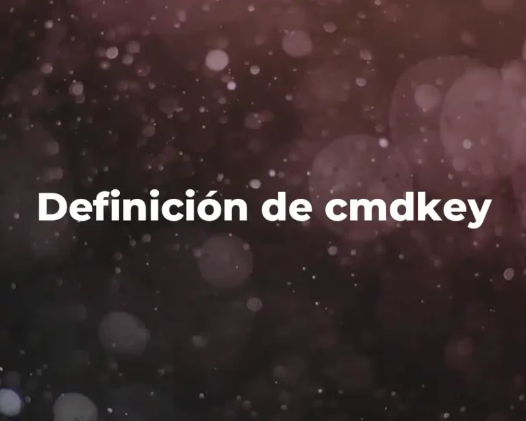 Definición de cmdkey