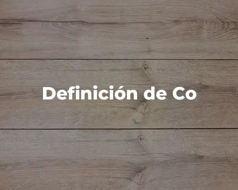 Definición de Co