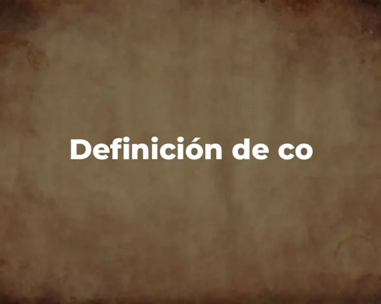 Definición de co