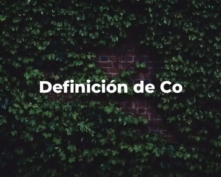 Definición de Co