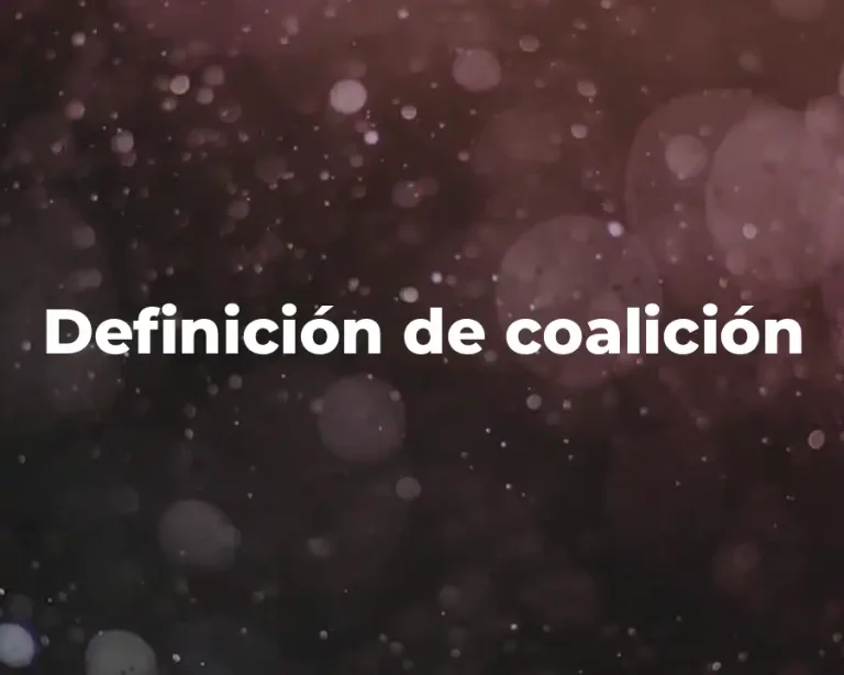 Definición de coalición