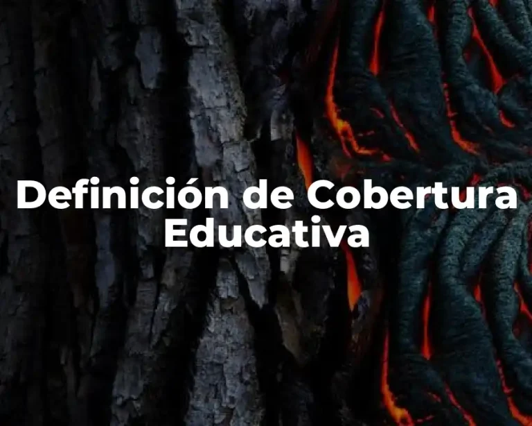 Definición de Cobertura Educativa