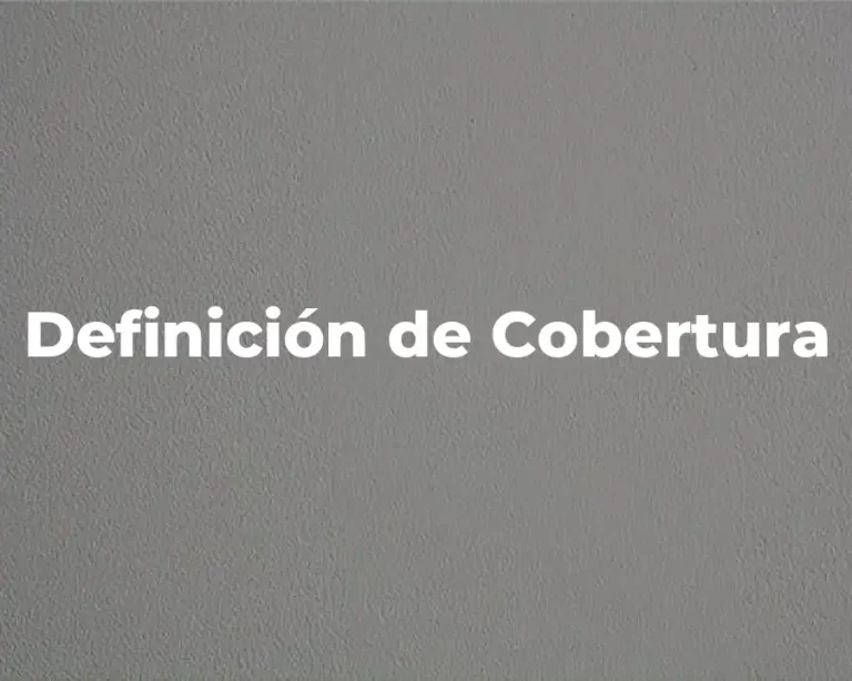 Definición de Cobertura