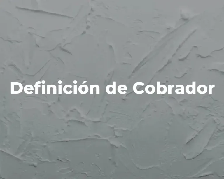 Definición de Cobrador