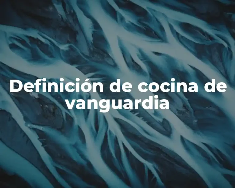 Definición de cocina de vanguardia