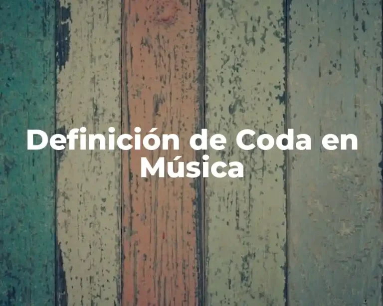 Definición de Coda en Música