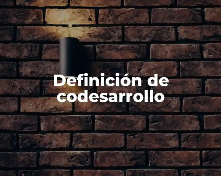 Definición de codesarrollo