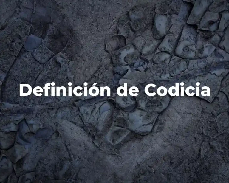 Definición de Codicia