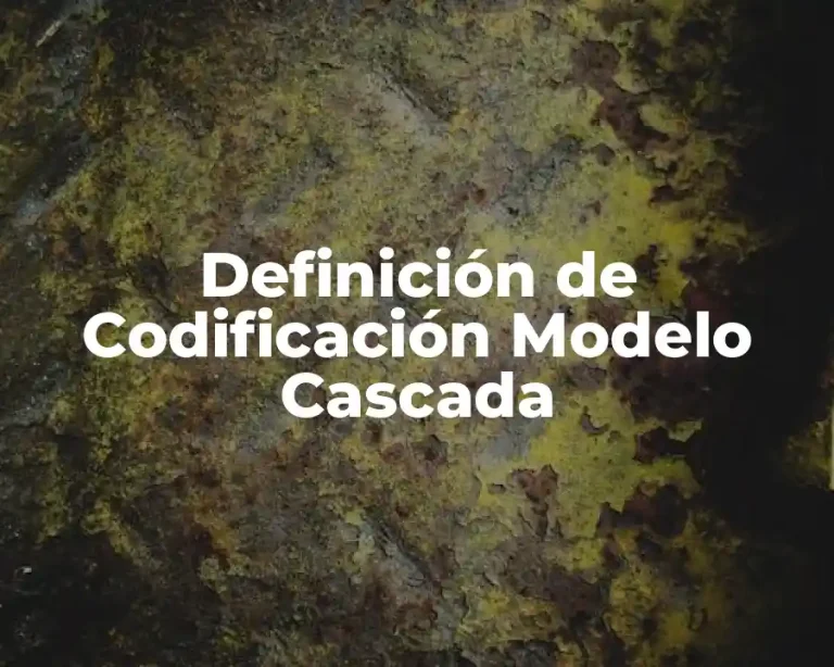 Definición de Codificación Modelo Cascada