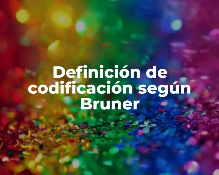 Definición de codificación según Bruner