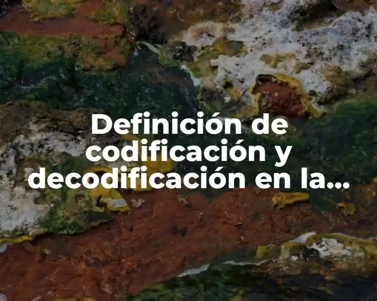 Definición de codificación y decodificación en la comunicación