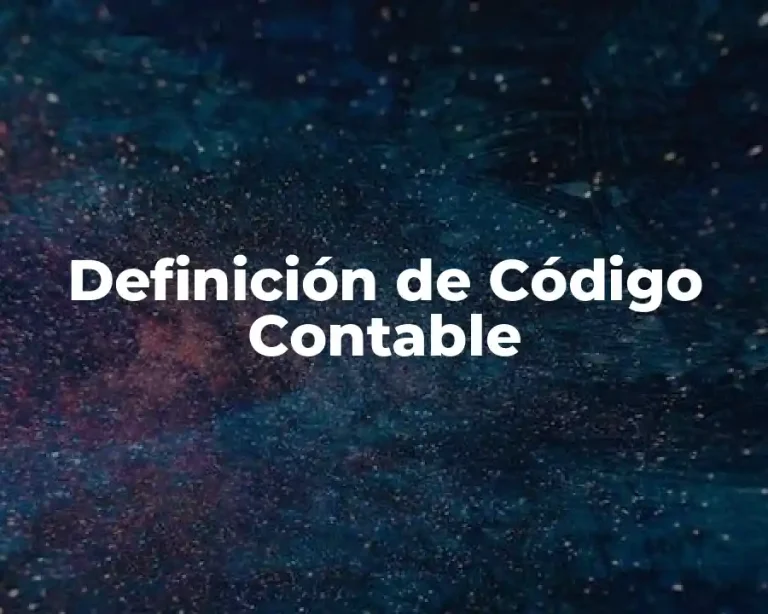Definición de Código Contable
