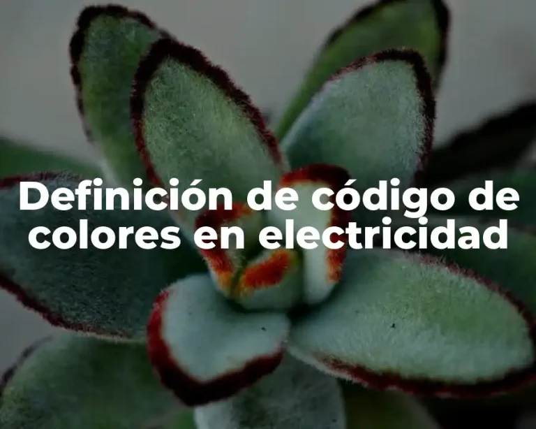 Definición de código de colores en electricidad