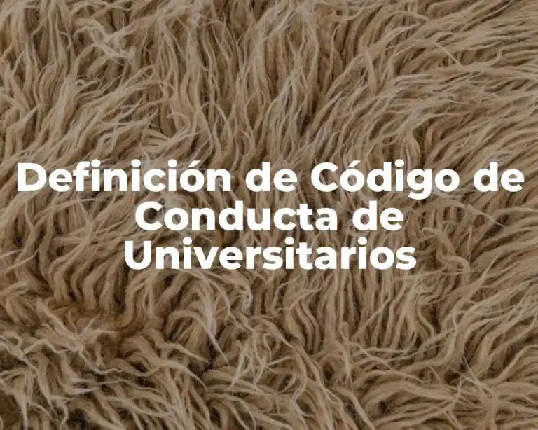 Definición de Código de Conducta de Universitarios