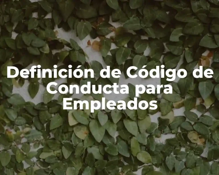 Definición de Código de Conducta para Empleados