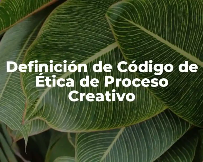 Definición de Código de Ética de Proceso Creativo