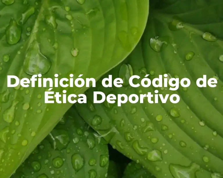 Definición de Código de Ética Deportivo