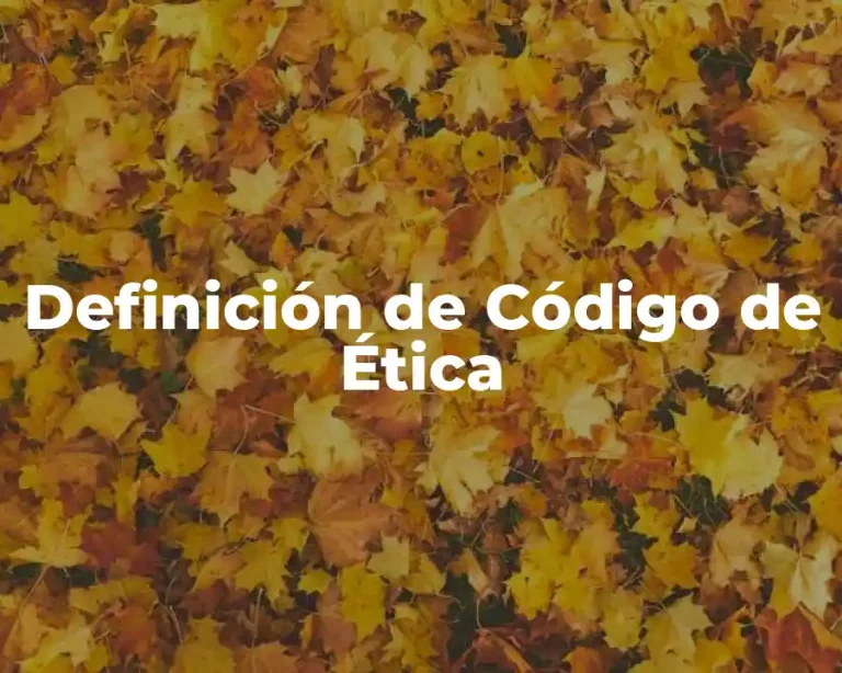 Definición de Código de Ética
