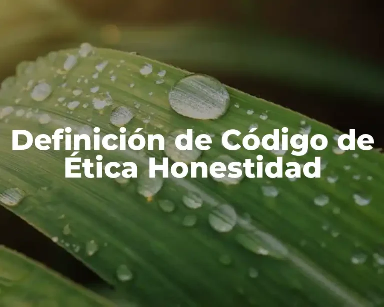 Definición de Código de Ética Honestidad