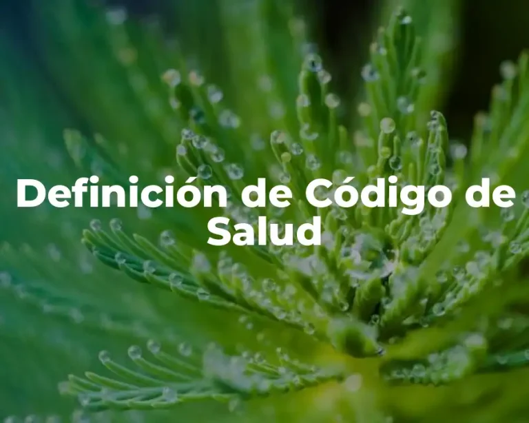 Definición de Código de Salud